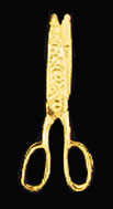 Dollhouse Miniature Gold Scissors